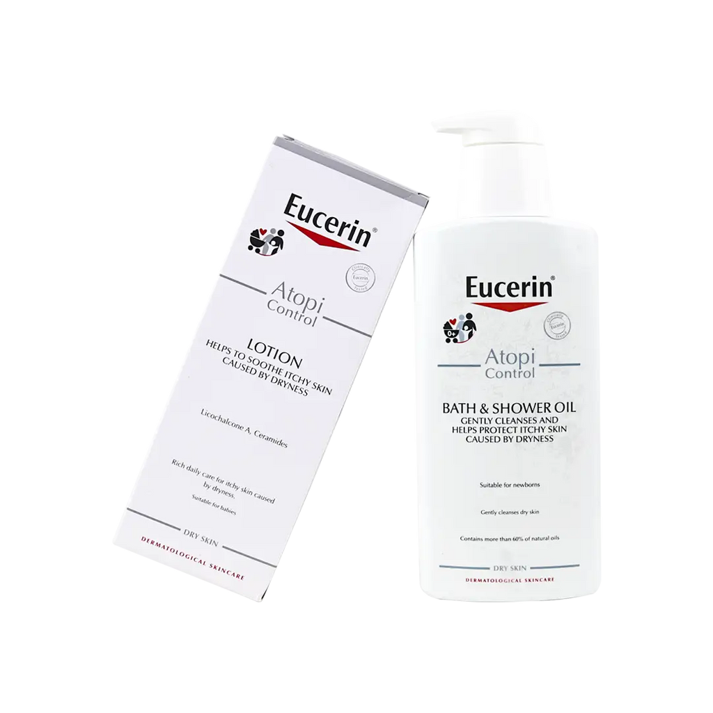Eucerin Atopi Control Bath & Shower Oil + Body Lotion Set