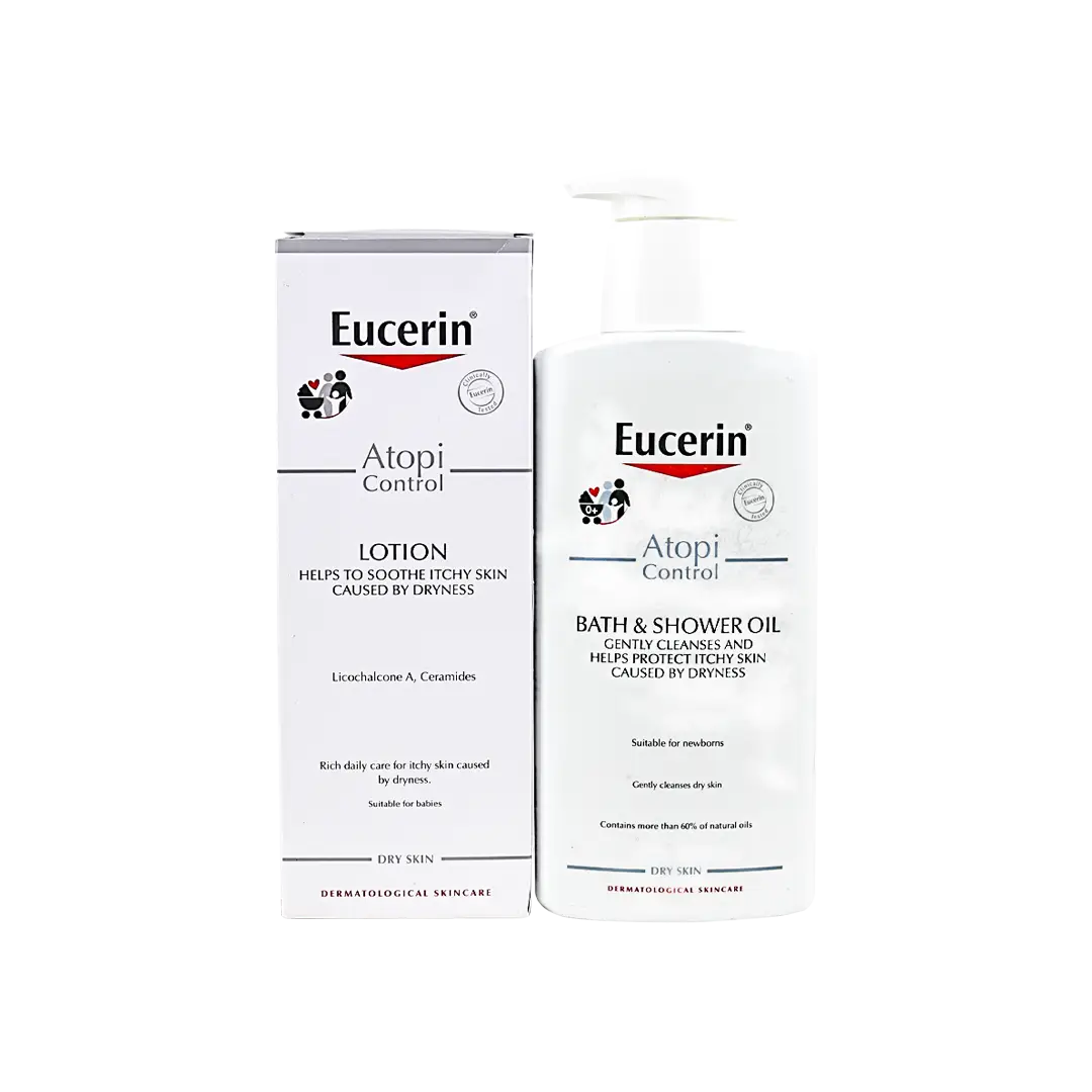 97039-Eucerin Atopi Control Bath & Shower Oil + Body Lotion Set +1