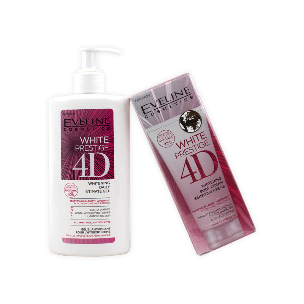 Eveline 4D Whitening Intimate Gel + Sensitive Areas Cr Set