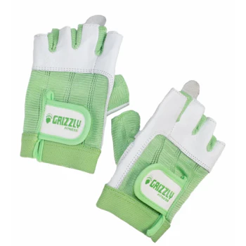 GRIZZLY PAWS WHITE LEATHER GLOVES SIZE-XS