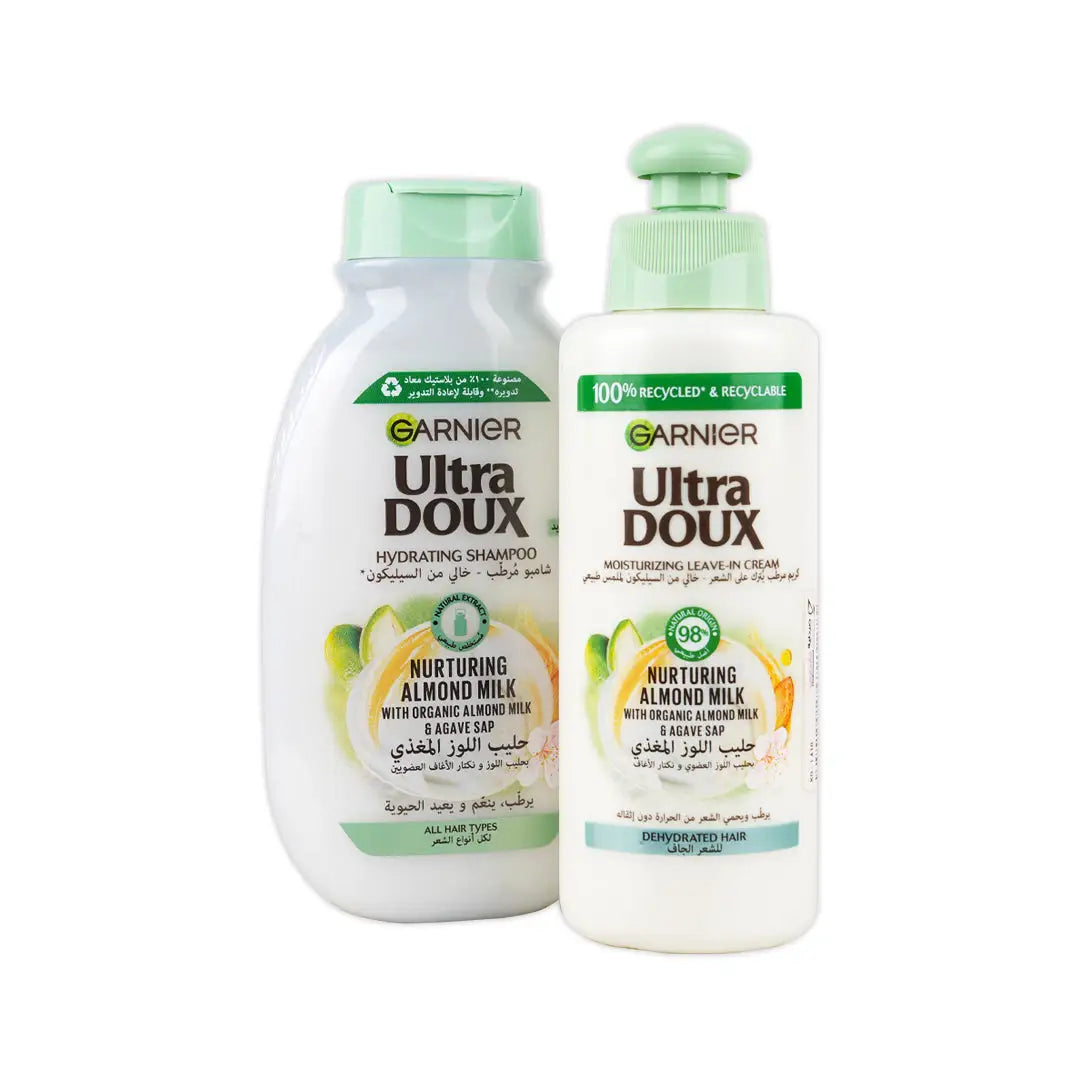 97216-Garnier Ultra Doux Shampoo + Leave In - Almond Set