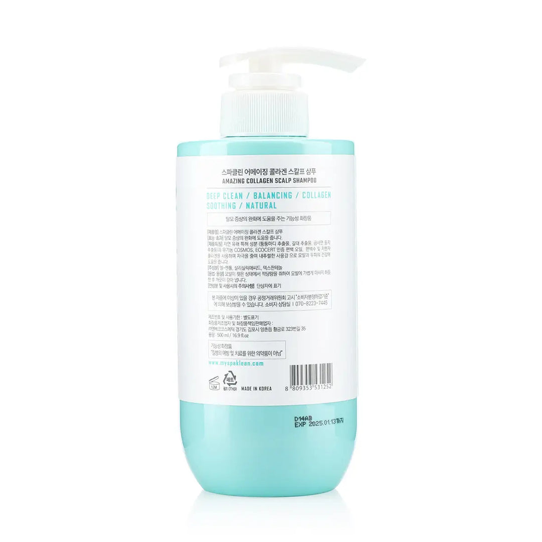 48377-Spaklean Amazing Collagen Scalp Shampoo 500Ml Pump +2