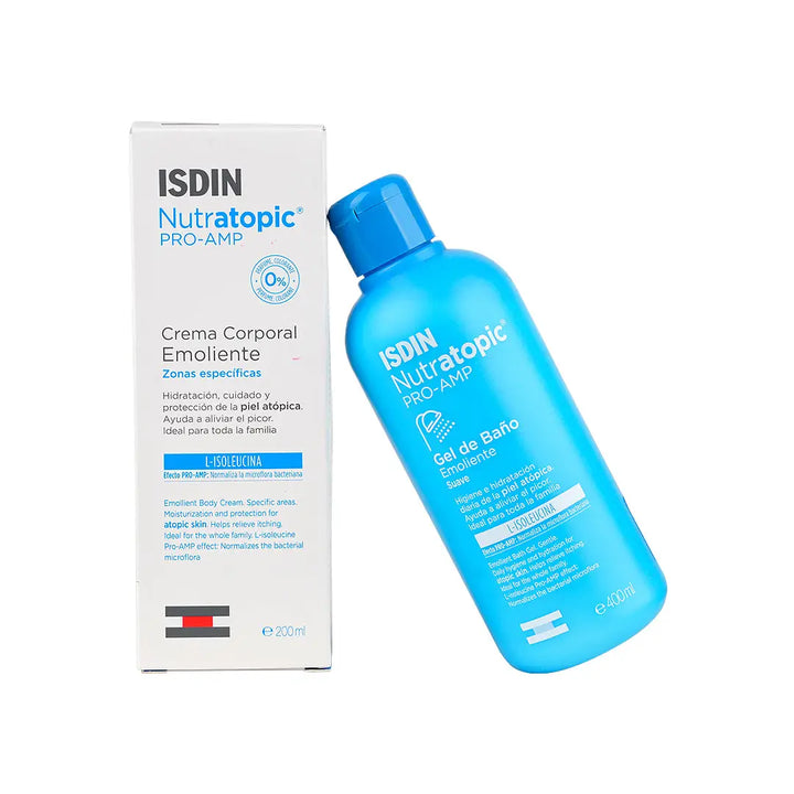 97302-Isdin Nutratopic Bath Gel + Body Cream Set