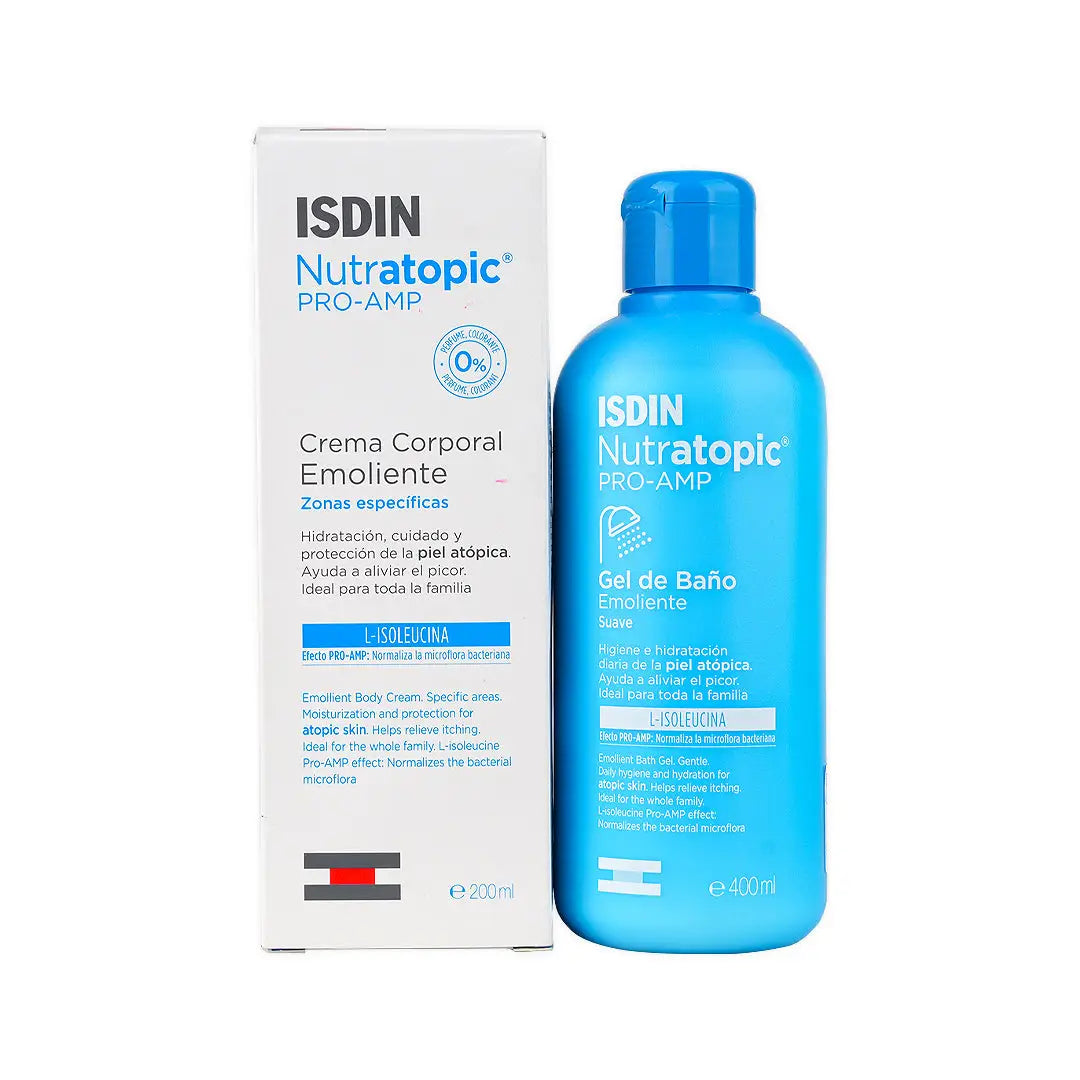 97302-Isdin Nutratopic Bath Gel + Body Cream Set +1