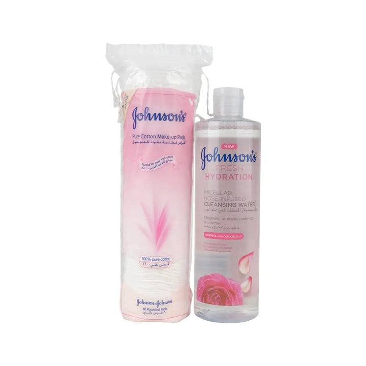 97077-J&amp;J Micellar Water + Make Up Pads Set +1
