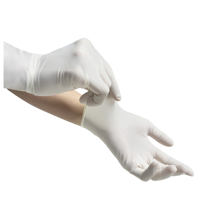 LATEX EXAMINATION POWDERED GLOVES-MEDIUM