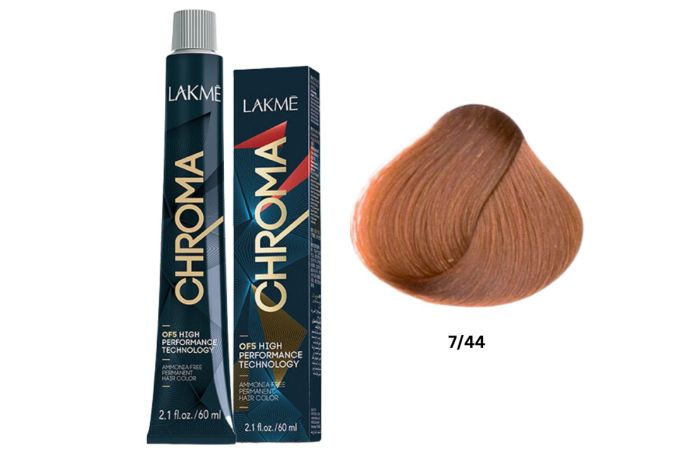 Lakme Chroma 7/44 Copper Medium Blonde 60ml