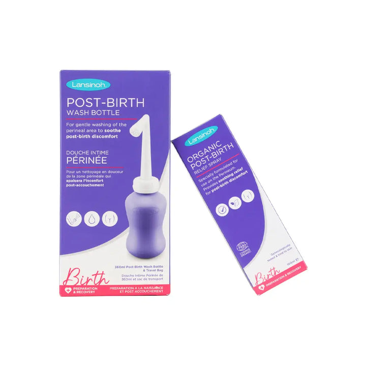 97381-Lansinoh Post-Birth Wash Bottle + Relief Spray Set