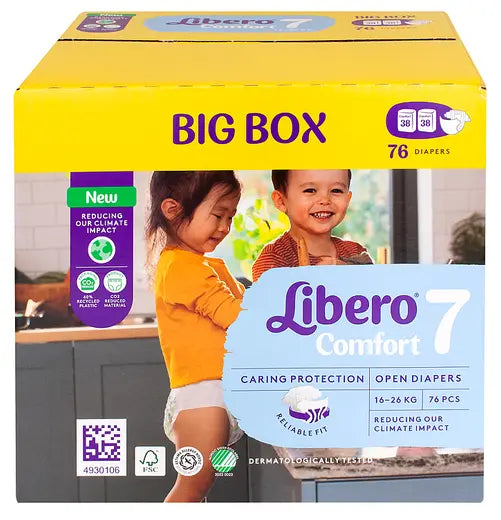 Libero Comfort No.7 (16-26Kg) Box 76Pcs