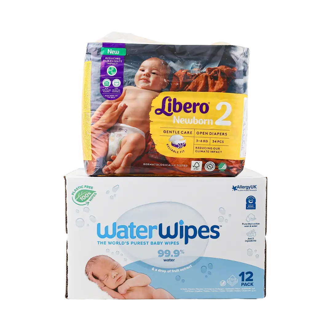 Libero Size 2 + Water Wipes Box Set
