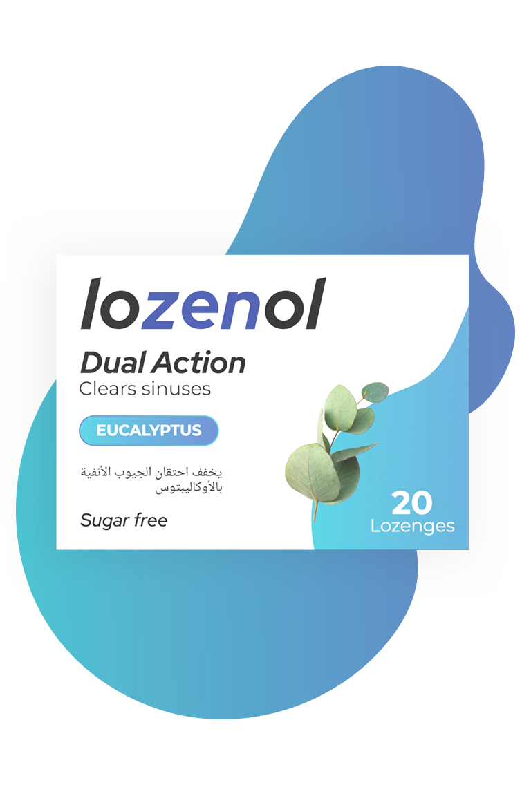 Lozenol Dual Action Sugar Free 20 Lozenges-Eucalyptus