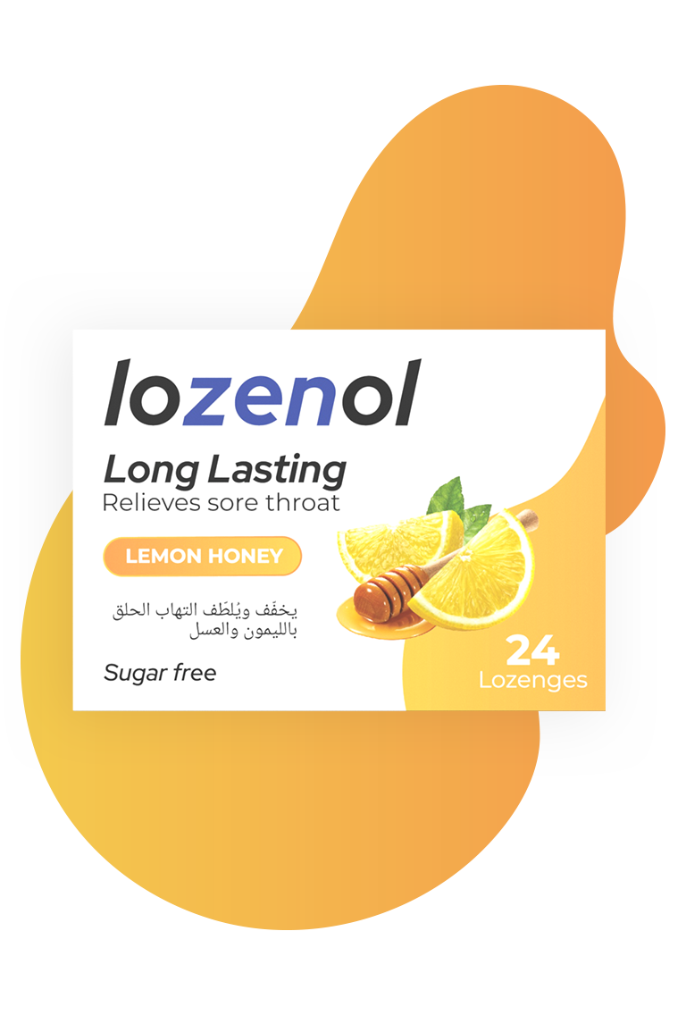 Lozenol Long Lasting Sugar Free 24 Lozenges-Lemon Honey