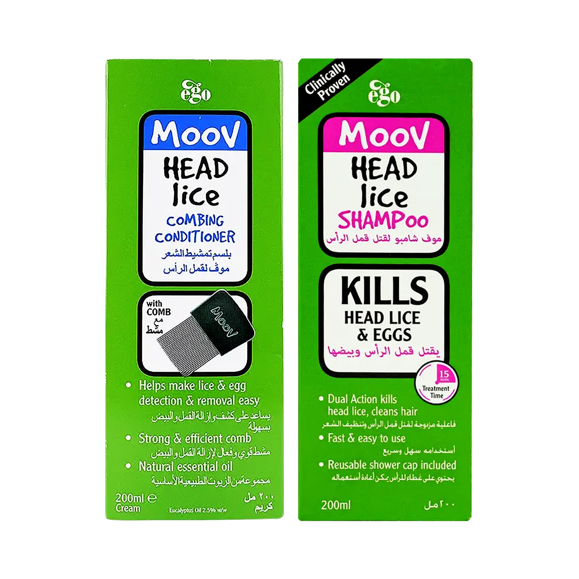98017-MOOV Head Lice Shampoo & Conditioner 200ml Duo Set 2