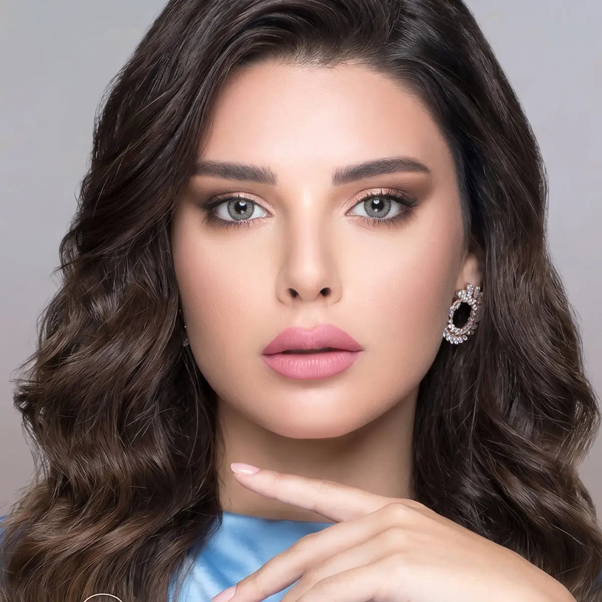 59852-Amore Color Contact Lenses - Marble Gray +1