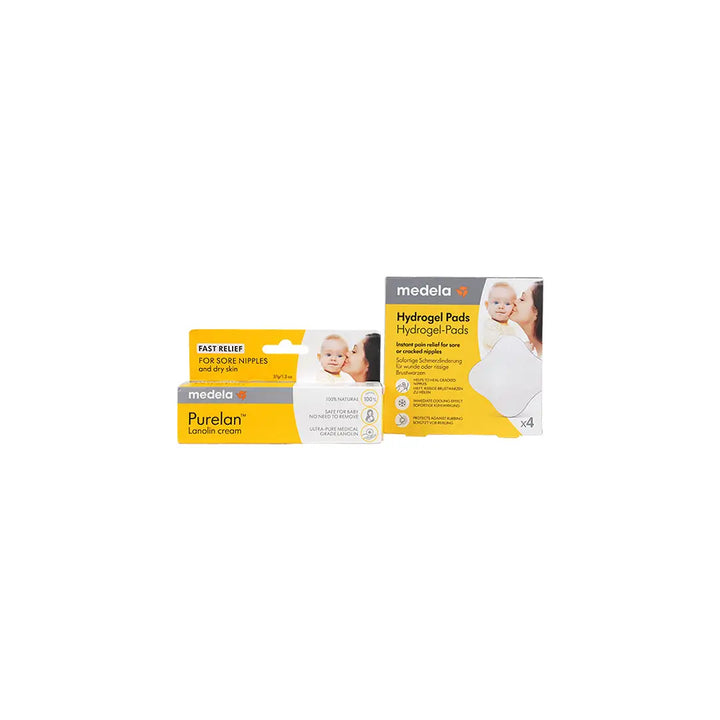 97248-Medela Cracked Nipple Hydrogel Pads +  Purelan Cream Set +1