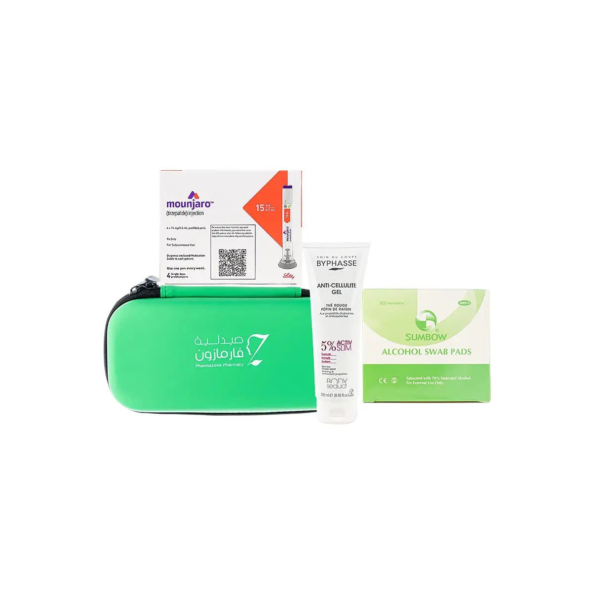 Mounjaro 15Mg + Swab + Bag Small + Cellulite Gel