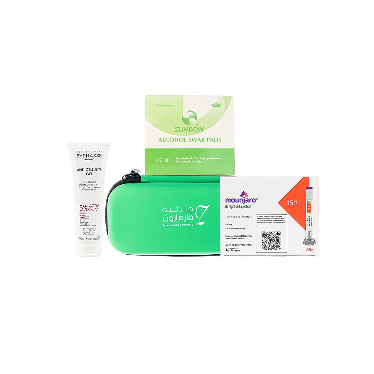 Mounjaro 15Mg + Swab + Bag Small + Cellulite Gel