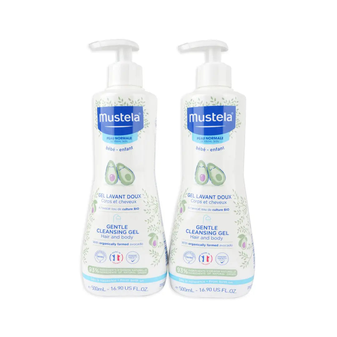 97629-Mustela Bebe-Infant Hair &amp; Body Gentle Cleansing Gel Duo Set +1