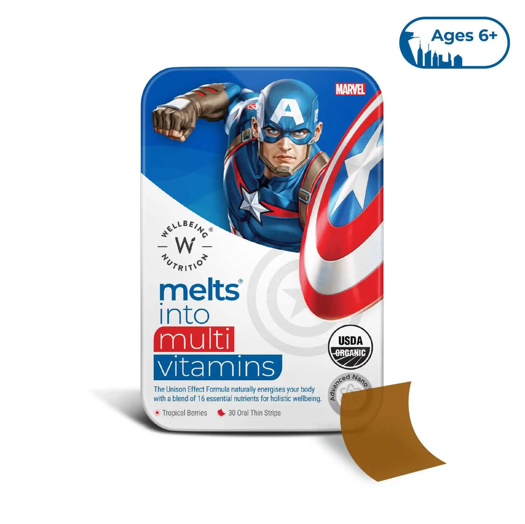 55049-Wellbeing Melts Into Kids Advanced Immunity 30 Strips +3