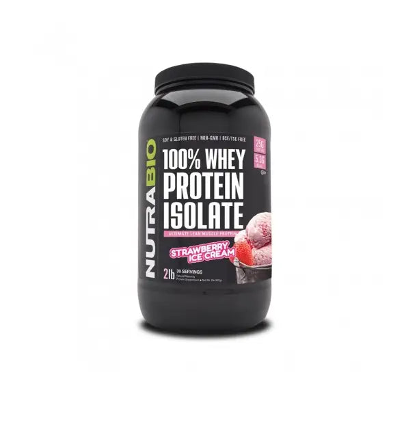NUTRABIO 100% WHEY PROTEIN STRAWBEERY ICE CREAM 2.268G
