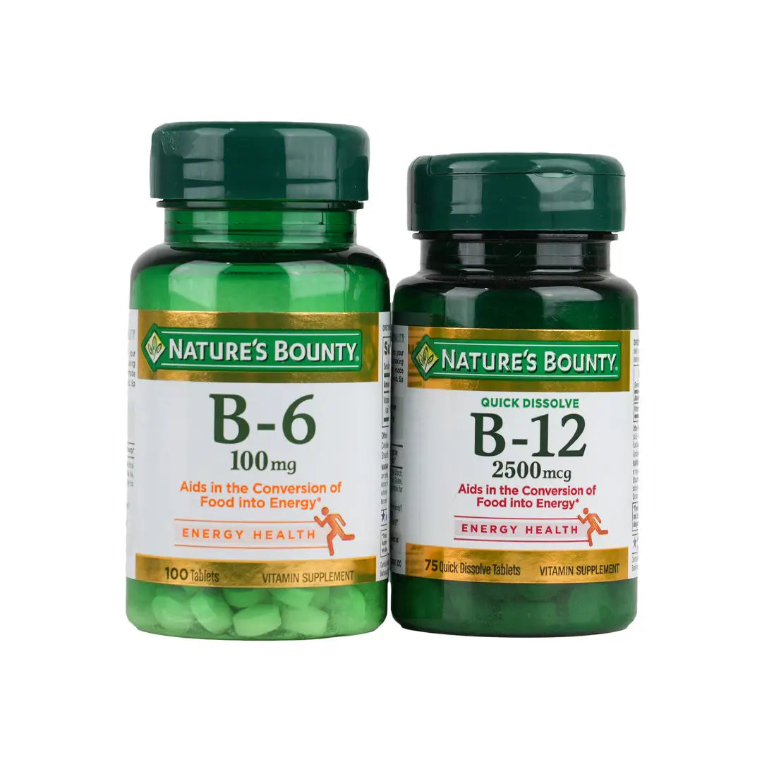 Nature's Bounty B12 + B6 Tablets Set