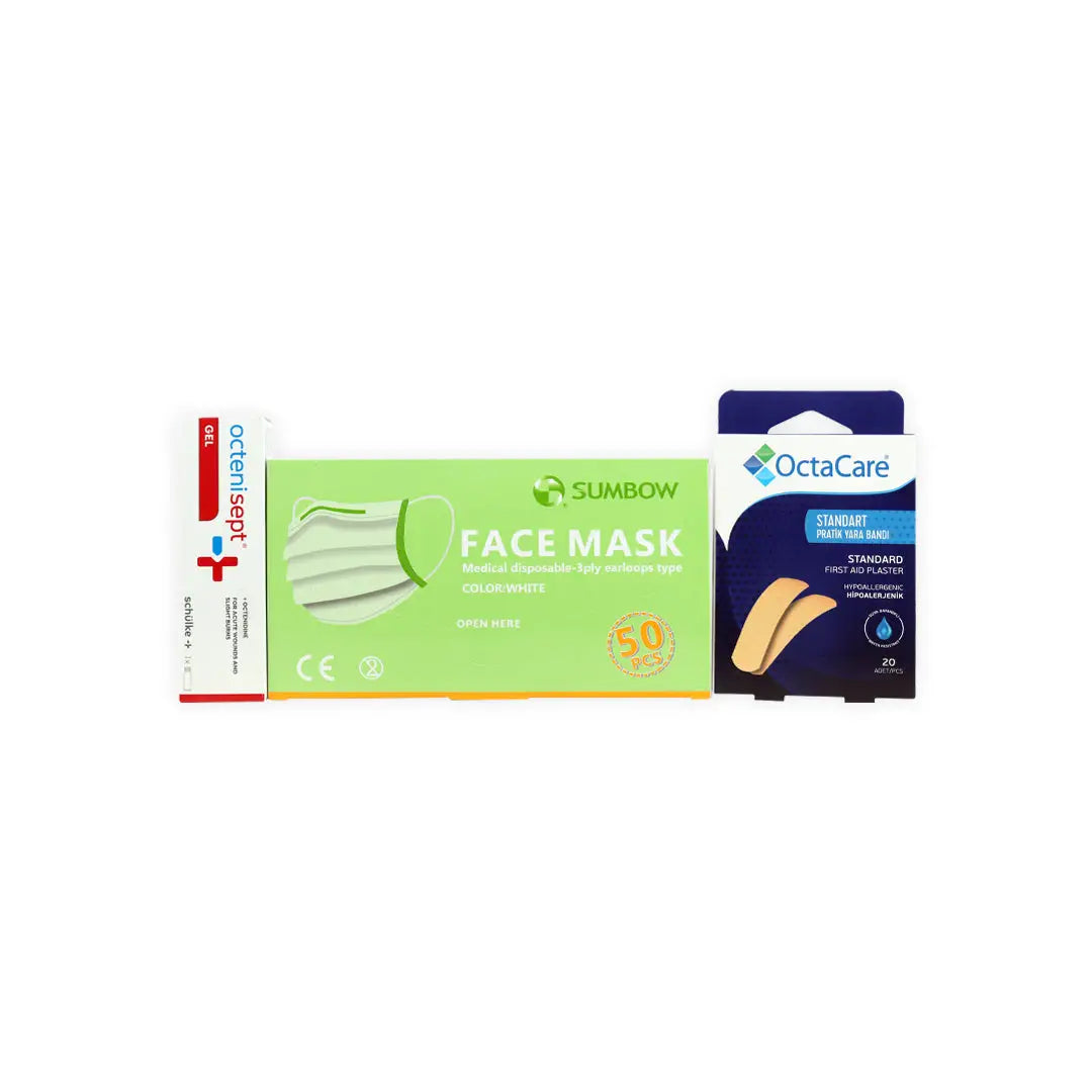 97152-First Aid Wound & Burn Gel + Plaster + Face Mask Set +1