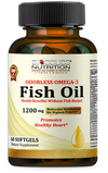 BIOBOLICS ODORLESS OMEGA-3 FISH OIL 1200MG 60 SOFTGELS