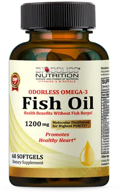 BIOBOLICS ODORLESS OMEGA-3 FISH OIL 1200MG 60 SOFTGELS