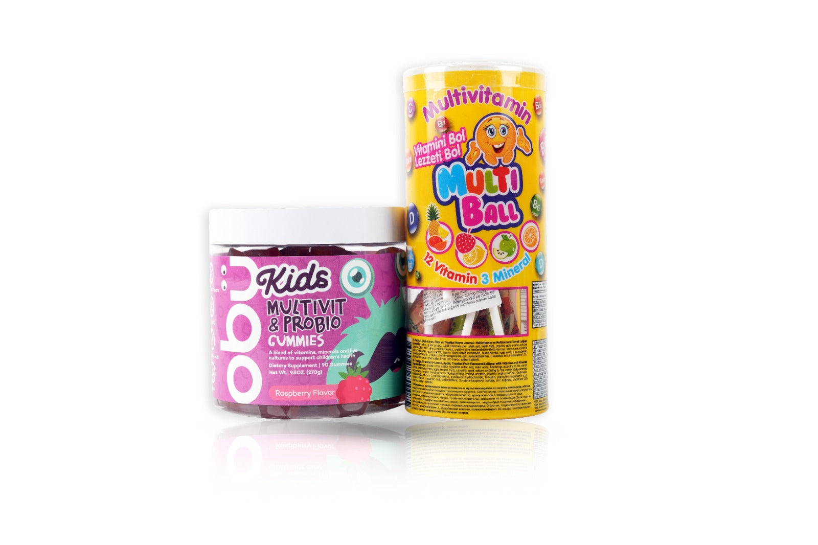 Obu Multivitamin Kids+Multi Ball Vitamin Lollipops Set