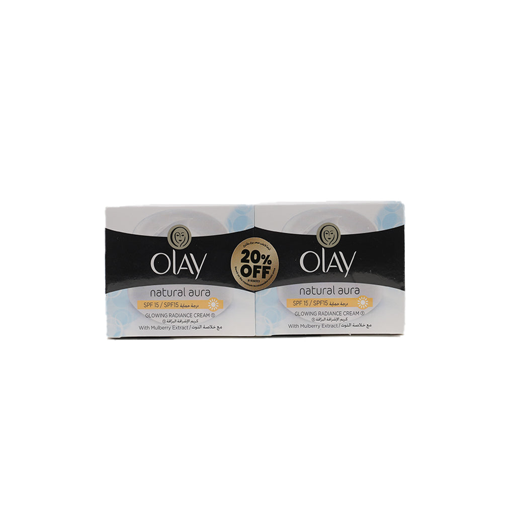 Olay Natural Aura Glowing Spf15 Radiance Cream 50g 20% off