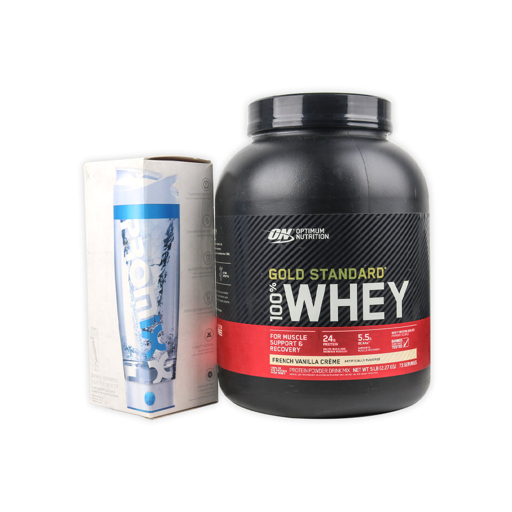 On Gold  Standard Protein Vanilla + Mixer Set