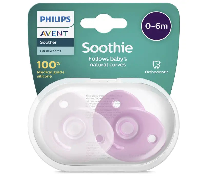 Avent Silicone Soother 0-6m-F099/20(PA247)