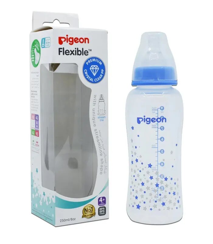 PIGEON FLEXIBLE BOTTLE 4+M 250ML - PA78274