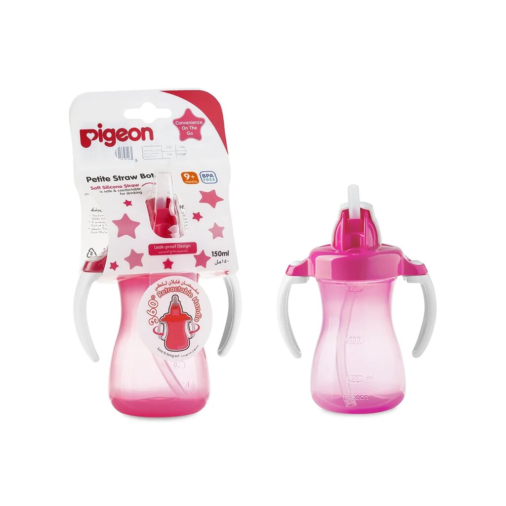 PIGEON PETITE STRAW BOTTLE 9+M 150ML - 26150