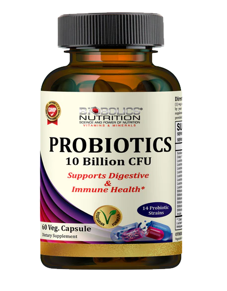 BIOBOLICS PROBIOTICS 10 BILLION CFU 60 VEG.