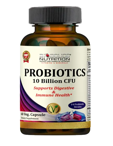 BIOBOLICS PROBIOTICS 10 BILLION CFU 60 VEG.