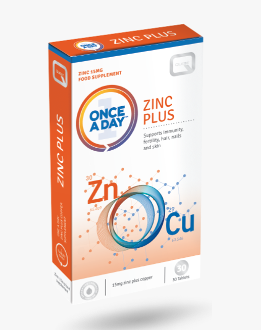 QUEST ONCE A DAY ZINC PLUS CU 15MG 30TAB