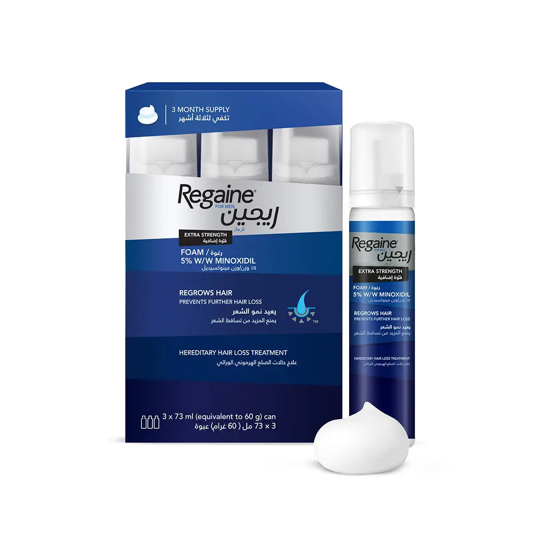 39883-Regaine Foam For Men 5% 3 X 73Ml 60G ( Triple Pack ) +1