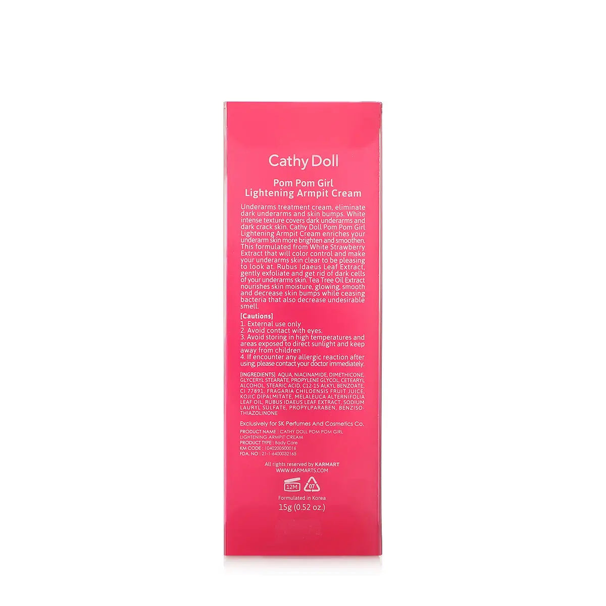 Cathy Doll Pom Pom Girl Lightening Armpit Cream 15g SubB19