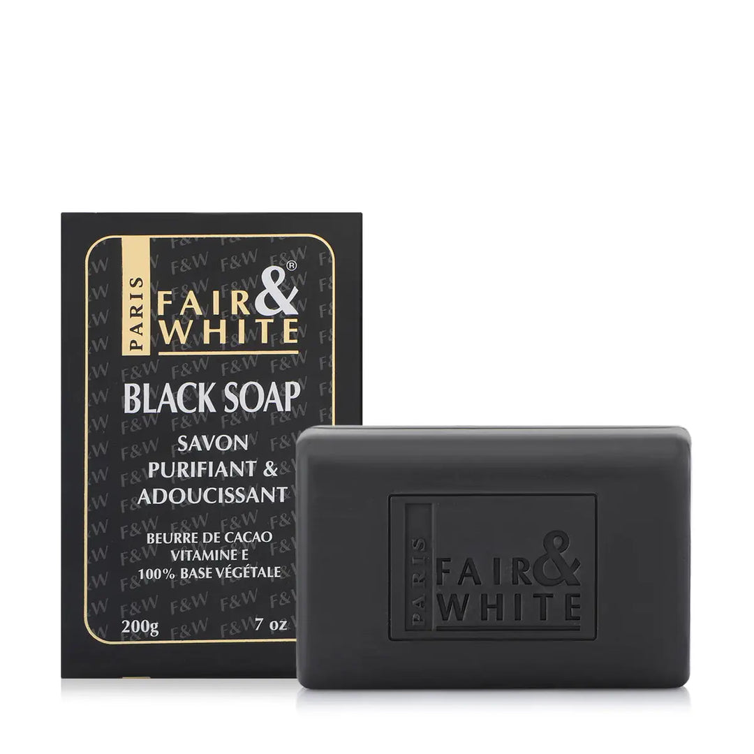 52890-Fair And White Black Soap 200g +1