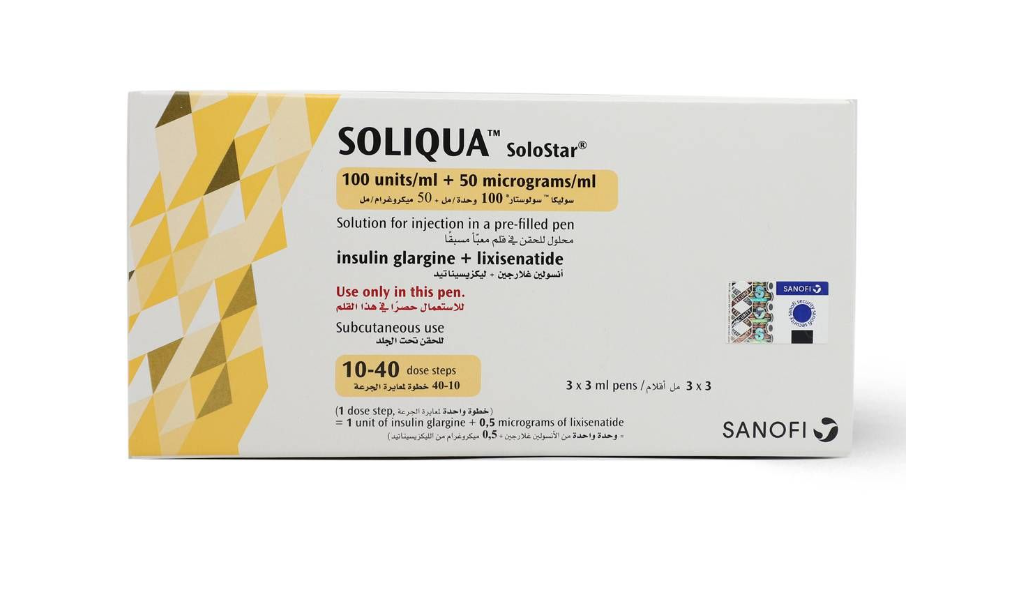 SOLIQUA SOLOSTAR 100U/ML 50MCG/ML 3PEN