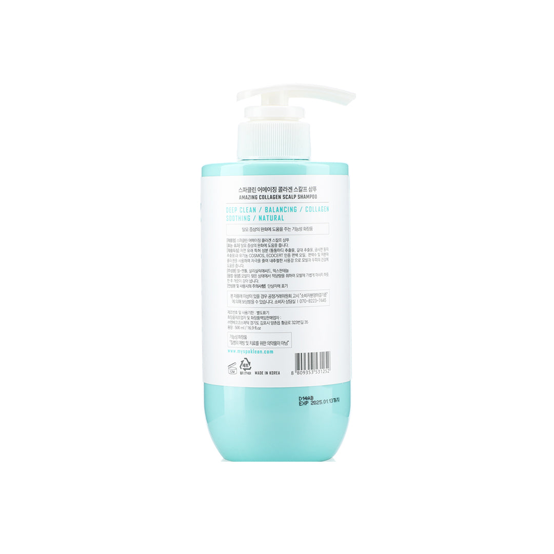 SPAKLEAN AMAZING COLLAGEN SCALP SHAMPOO 500ML PUMP