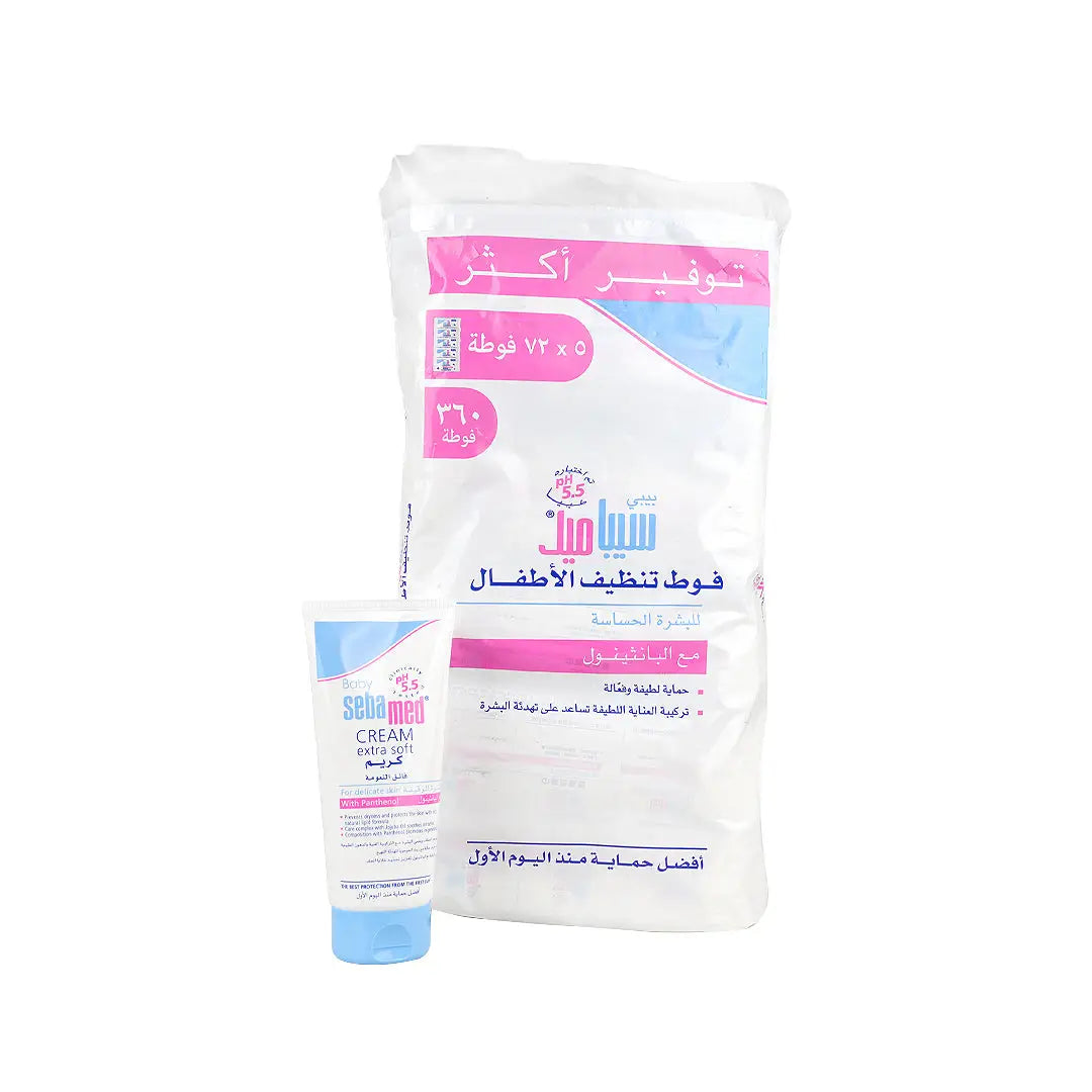 97377-Sebamed Baby Cleansing Wipes + Cream Set
