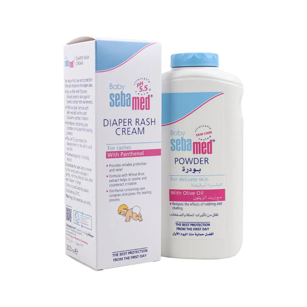 97229-Sebamed Baby Diaper Cream + Baby Powder Set +1