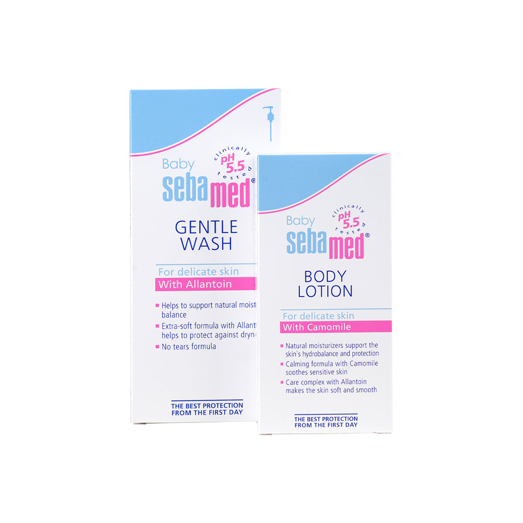 Sebamed Baby Gentle Wash + Body Lotion Set