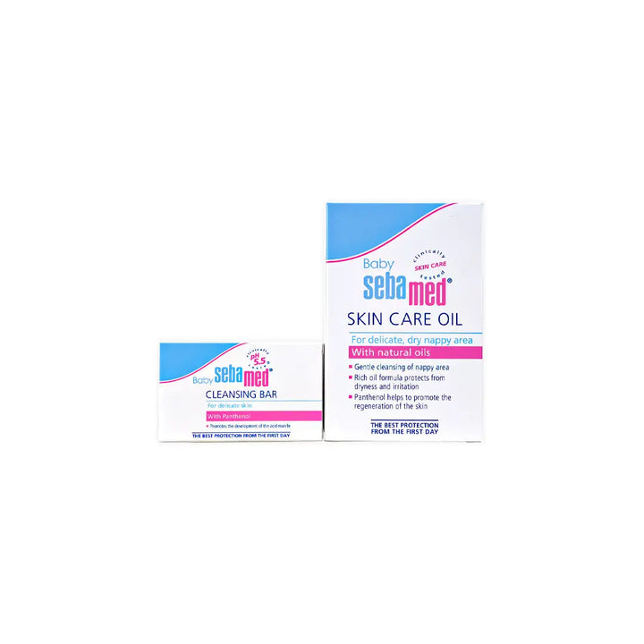 97232-Sebamed Baby Oil + Cleansing Bar Set