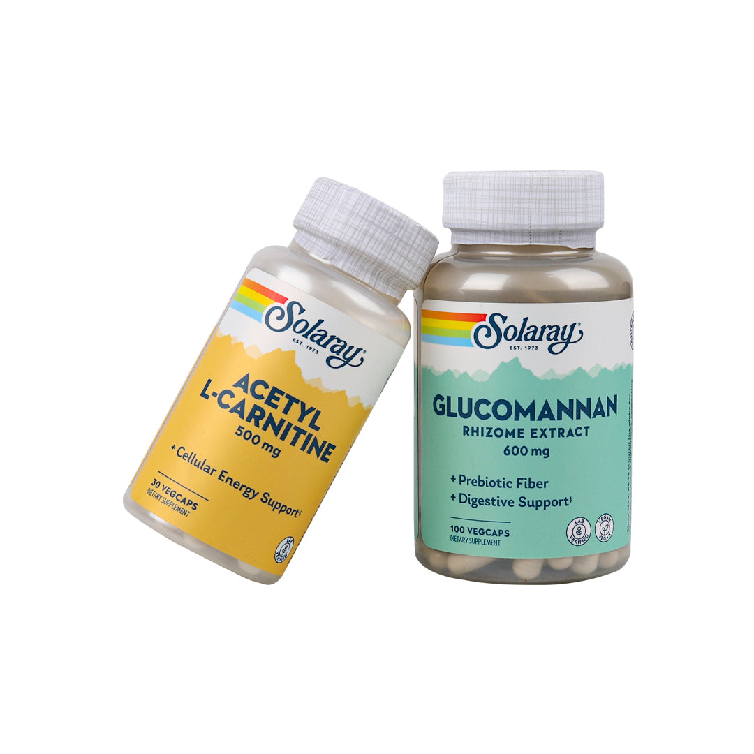 Solaray Glucomannan + L-Carnitine Weight Loss Set