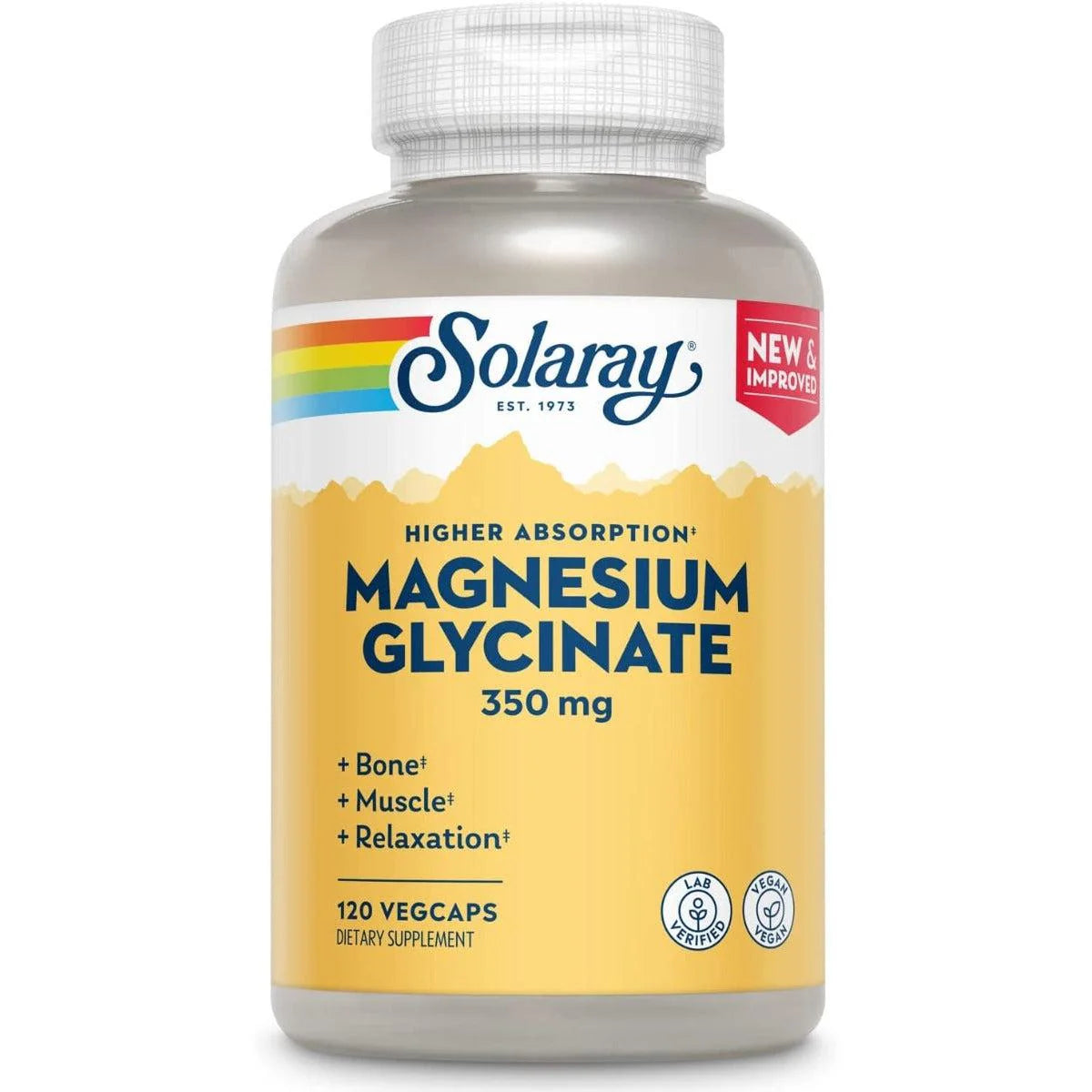 Solaray Magnesium Glycinate 350MG 120Veg Caps