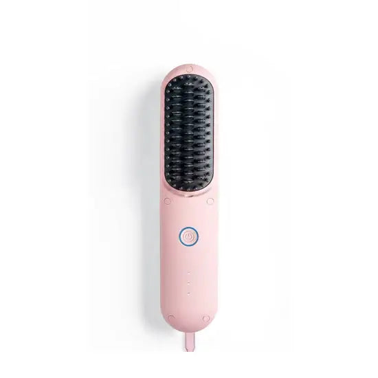 54791-Tymo Porta Pro Portable Hair Straightening Brush HC122P-Pink