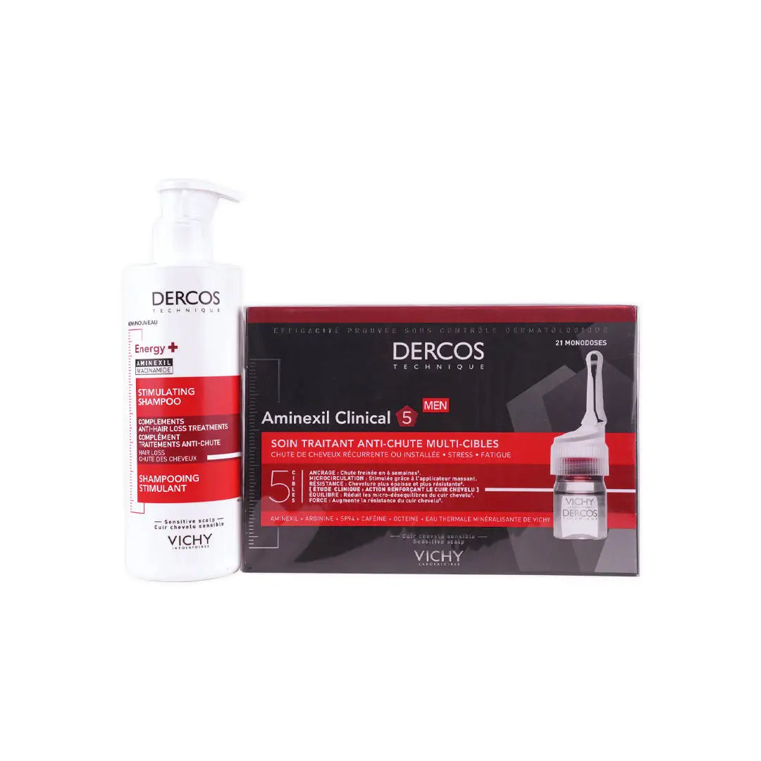 Vichy Dercos Aminexil + Dercos Energy+ Stimulating Shampoo MEN Set